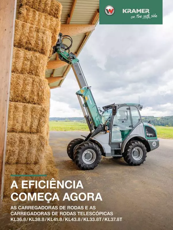 The brochure of the small wheel and telescopic wheel loaders of the 8 series of Kramer.