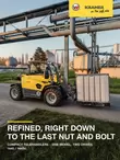 The brochure of the Kramer telehandlers 1445 and 1445e.