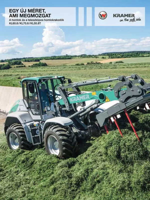 The broschure of the massive wheel and telescopic wheel loaders of the brand Kramer.