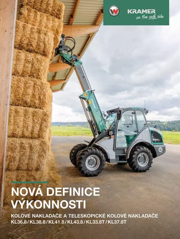 The brochure of the small wheel and telescopic wheel loaders of the 8 series of Kramer.