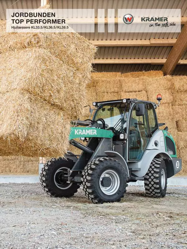 The brochures of the Kramer wheel loaders KL33.5, KL36.5, KL38.5