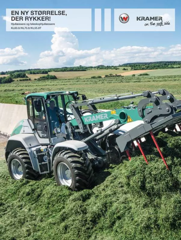 The broschure of the massive wheel and telescopic wheel loaders of the brand Kramer.
