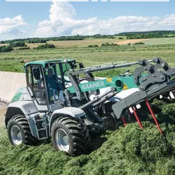 The brochure of the massive Kramer wheel and telescopic wheel loaders.