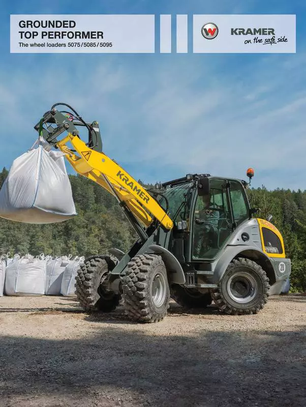 The Kramer wheel loader 5075, 5085 and 5095 in one brochure.