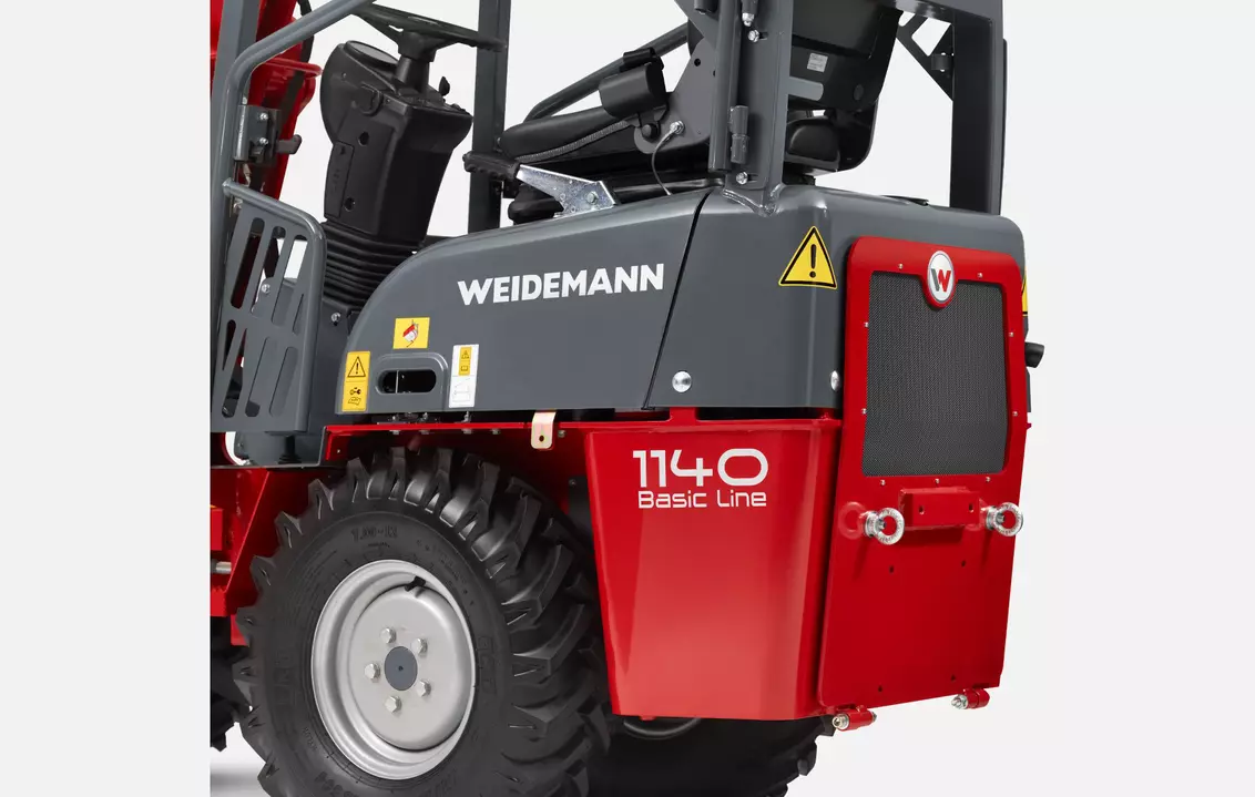 Weidemann Hoftrac 1140 mit Fahrerschutzdach, Heck, Studio