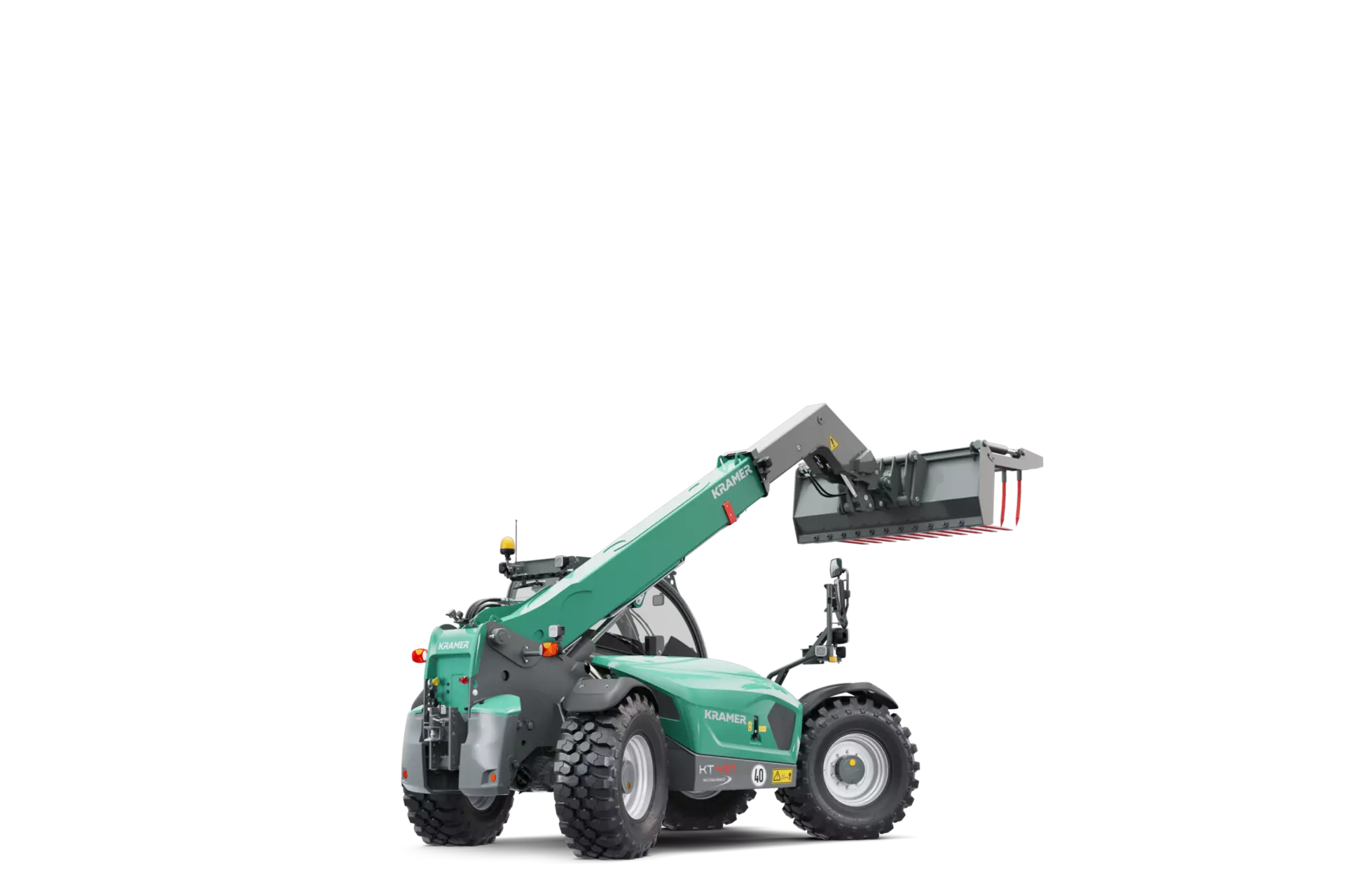 The Kramer telehandler KT457 in a studio. 