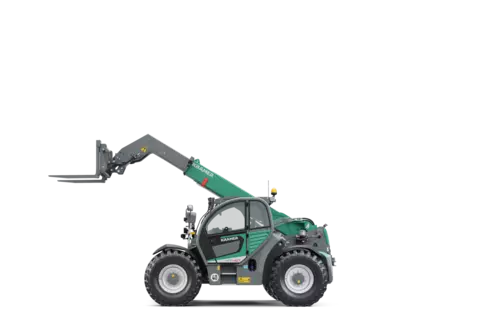 The Kramer telehandler KT457 in a studio. 