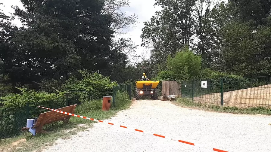 DW30 on a narrow road in the area
