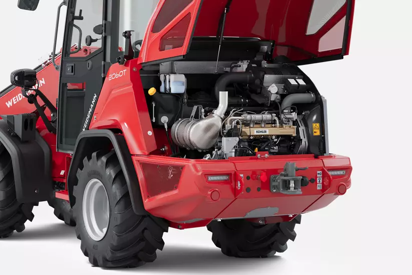 Weidemann Teleskopradlader 2060T im Studio, Motor quer