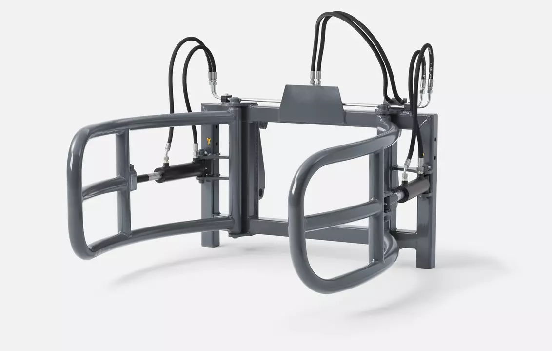 Weidemann attachment Round bale fork for wrapped bales, Studio