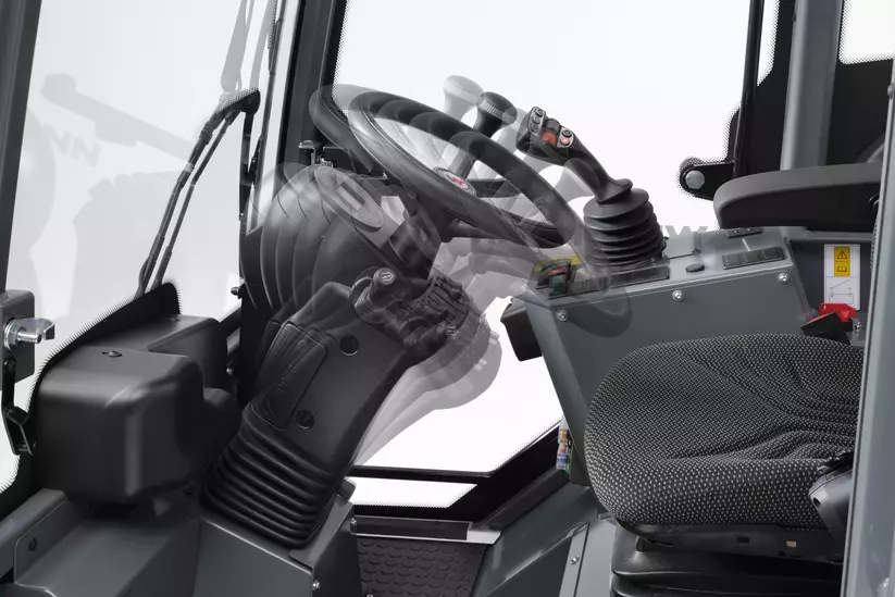 Weidemann wheel loader, telescopic wheel loader, Adjustable steering column