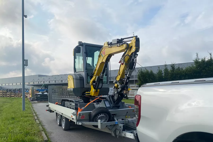 EZ26 on a trailer