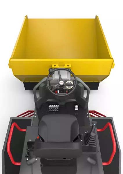 DW30 driver's seat with recess, studio photo from above
