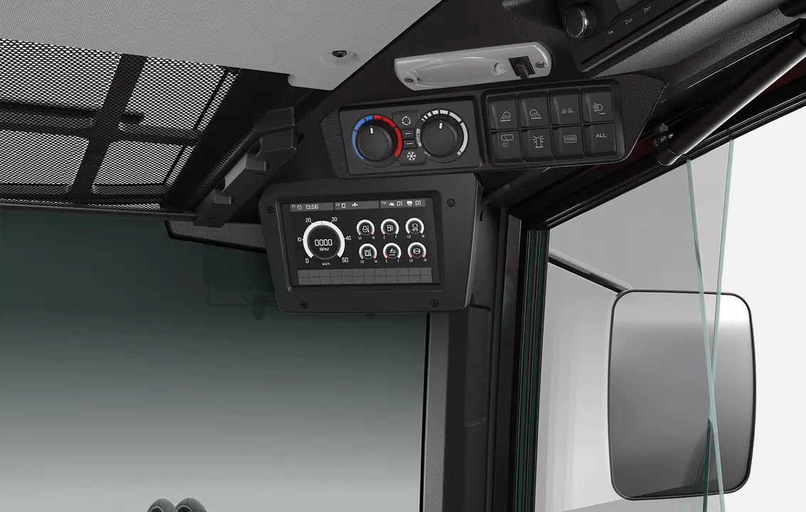 Weidemann wheel loader 9080 cabin with display, studio