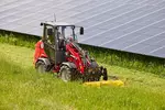 Weidemann attachment Flail mower, in action industry, Hoftrac 1390