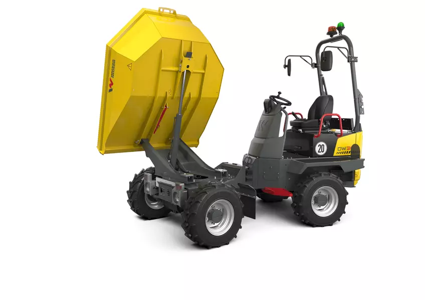 DW30 studio photo, side view with tilt and turn skip tipped
