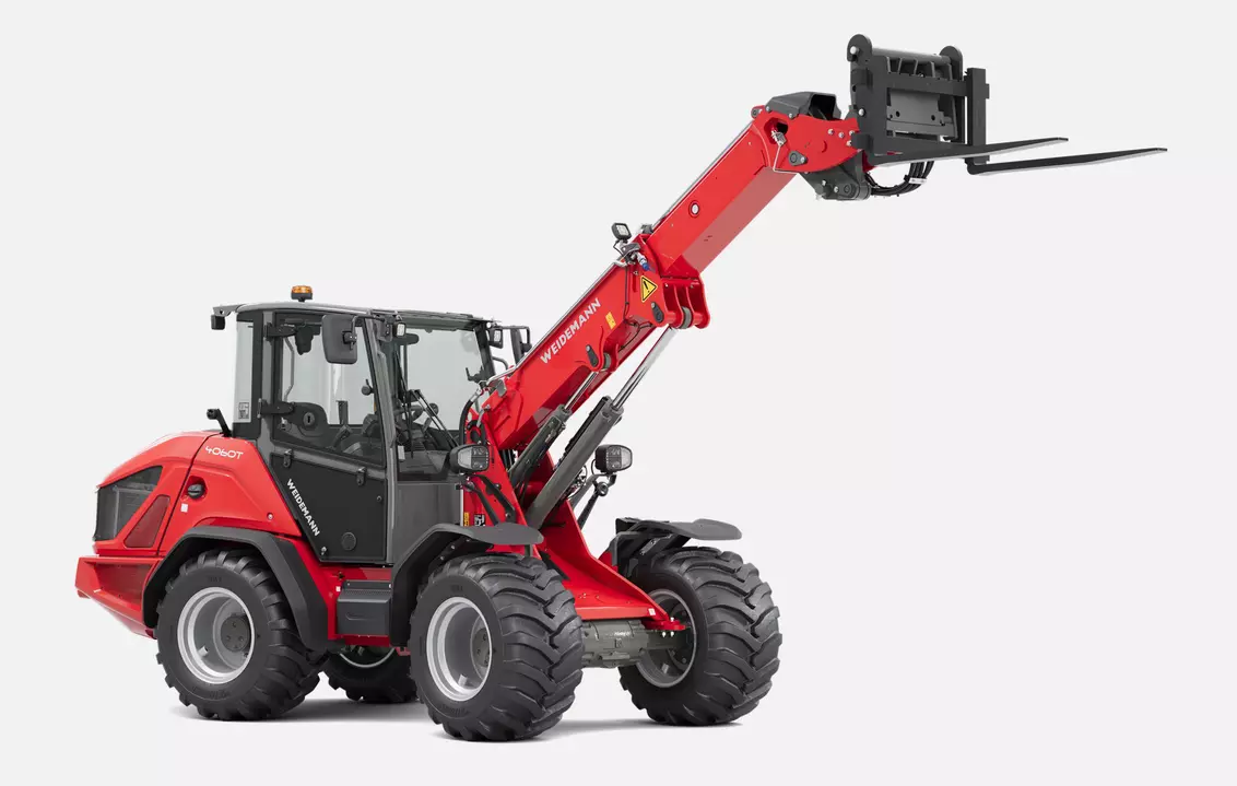 Weidemann telescopic wheel loader 4060T cabin with pallet fork, studio