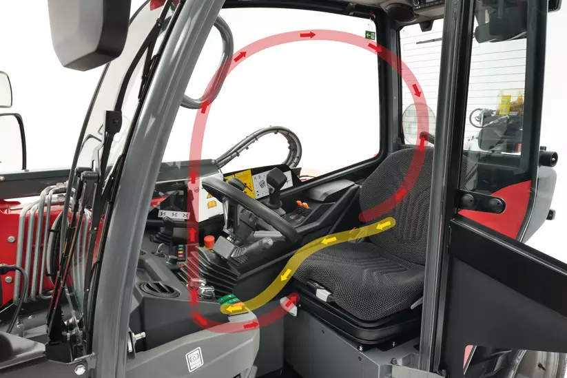 Weidemann Teleskoplader T4512e Arbeitsklima, Studio