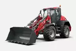 Weidemann wheel loader 9080 cabin with light material bucket, studio
