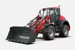 Weidemann wheel loader 9080 cabin with light material bucket, studio