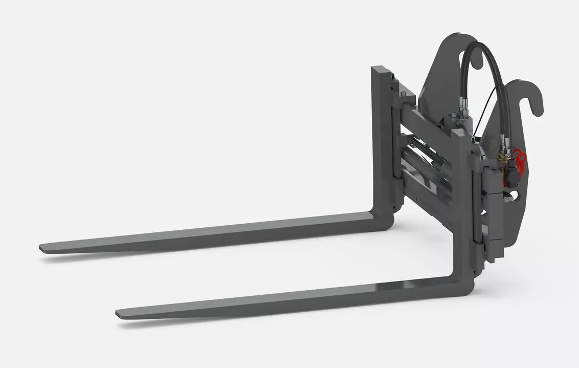 Weidemann attachment Pallet fork with side shift, Studio