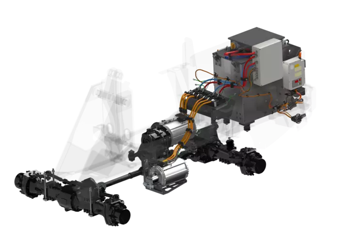 Der Elektroantrieb vom elektrischen Radlader Kramer KL25.5e und 5065e.