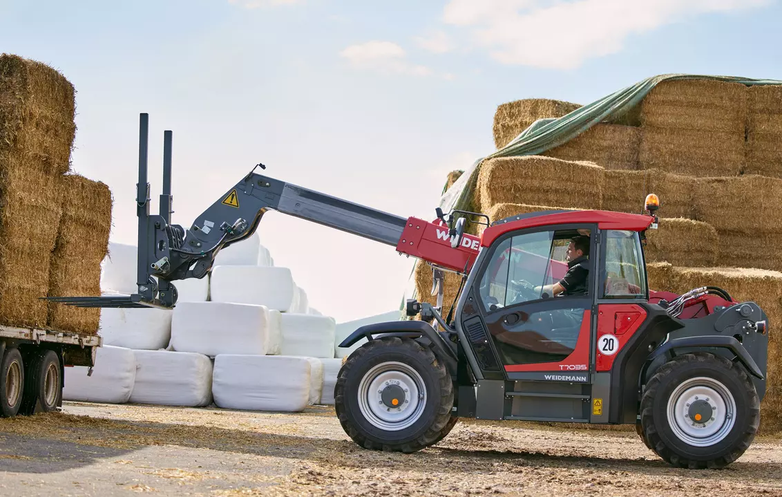 Weidemann Anbaugerät Großballengabel klappbar, Einsatz Landwirtschaft, Teleskoplader T7035
