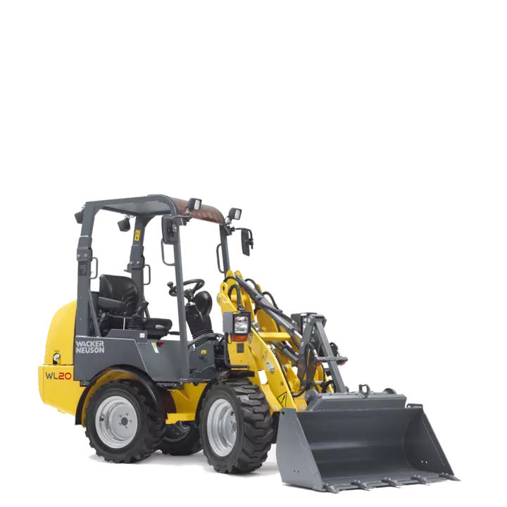 Wacker Neuson wheel loader WL20 with light material bucket, studio