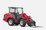 Weidemann wheel loader 2060 overhead guard with pallet fork, studio