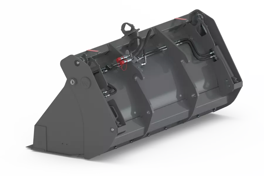 Wacker Neuson attachment, 4-in-1 shovel with fangs and second interchangeable cutting edge