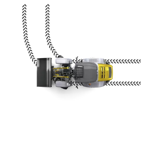 A rendering of the Kramer wheel loader 8155 in a studio.