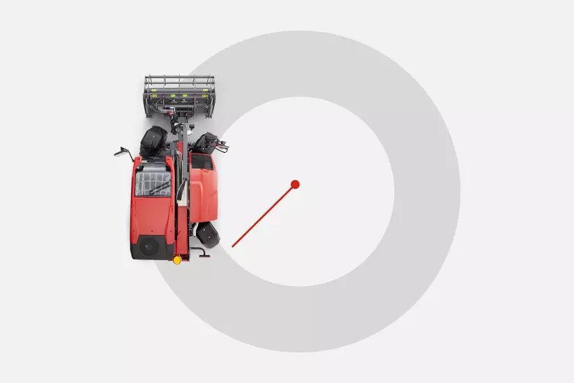 Weidemann Teleskoplader T4512e kompakte Abmessungen und Wendigkeit, Studio