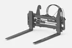 Weidemann attachment Pallet fork with hydraulically adjustable tines and side shift, Studio