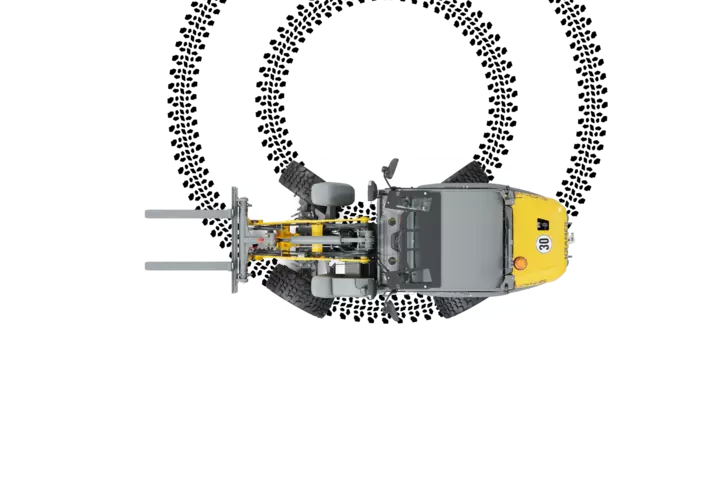Ein Rendering des Radladers 5045 von Kramer.