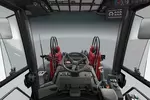 Weidemann wheel loader 9080 cabin interior view, studio
