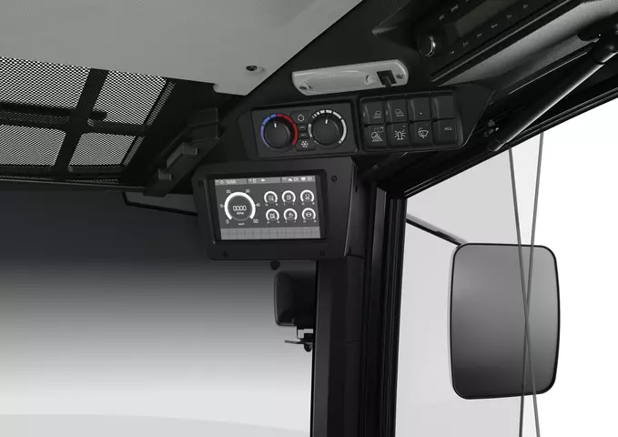 Relevante Maschinendaten auf einen Blick auf dem Display zusammengefasst