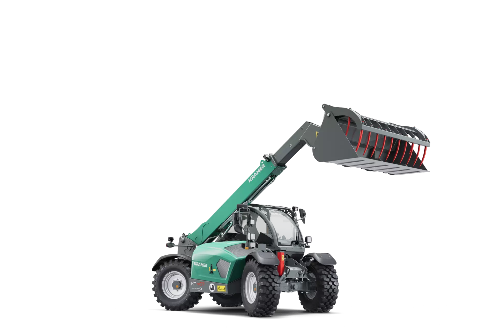 The Kramer telehandler KT407 in a studio.
