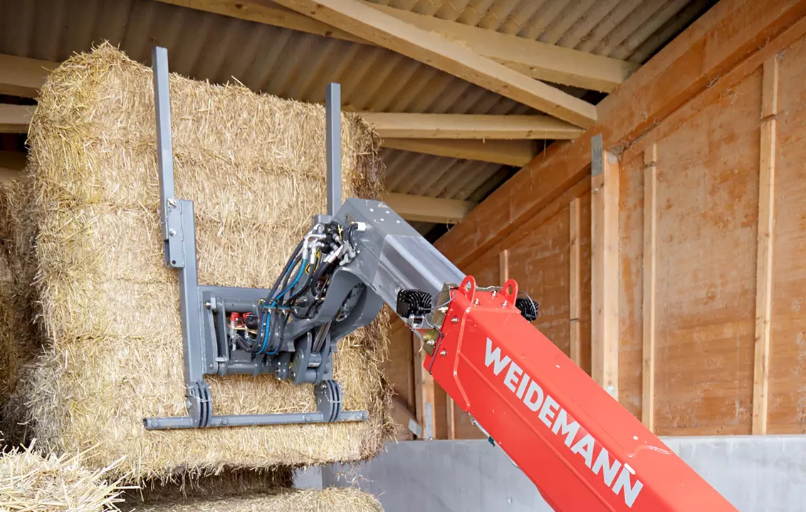 Weidemann Anbaugerät Großballengabel klappbar, Einsatz Landwirtschaft, Teleskoplader