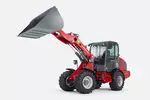 Weidemann wheel loader 5080 cabin with light material bucket, studio