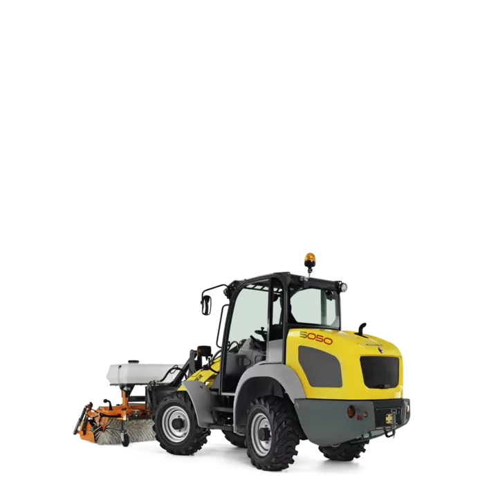The Kramer wheel loader 5050 in a studio.