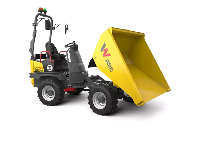 DW30 studio photo side view with tilted trough
