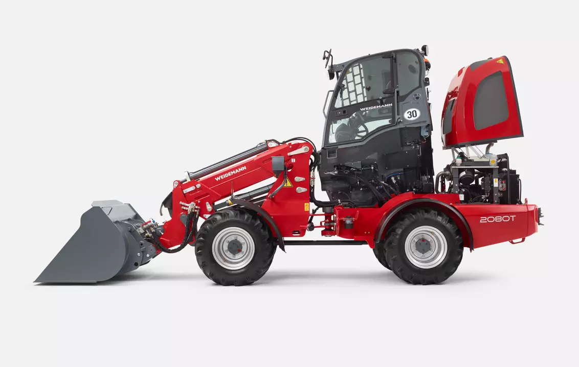 Weidemann telescopic wheel loader 2080T with cabin, studio