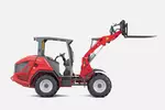 Weidemann wheel loader 2060 overhead guard with pallet fork, studio
