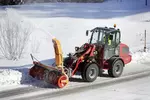 Weidemann wheel loader 5080 cabin with snow blower, application