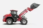 Weidemann telescopic wheel loader 9580T cabin with light material bucket, studio