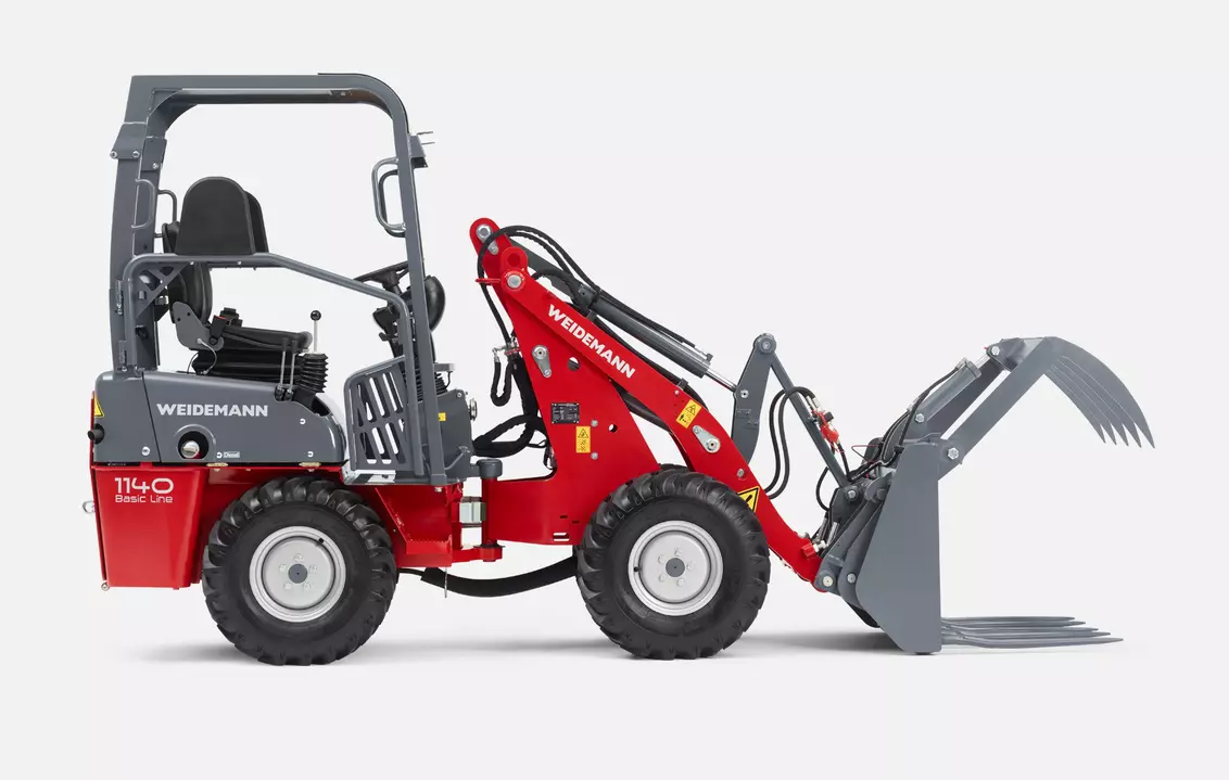 Weidemann Hoftrac/Hoflader 1140 Basic Line Fahrerschutzdach mit Greifschaufel, Studio