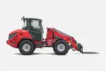 Weidemann telescopic wheel loader 3060T with pallet fork, studio