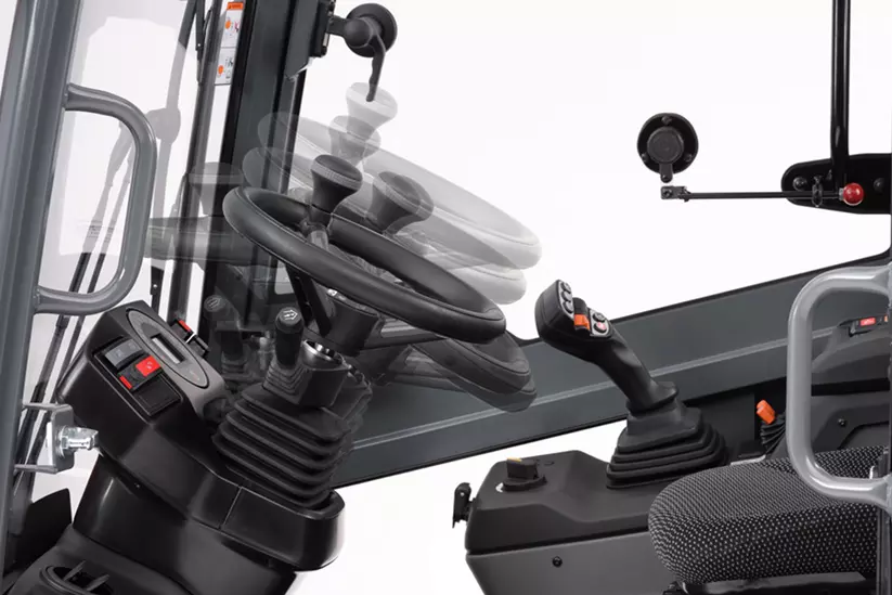 Weidemann Hoftrac 1390, Verstellbares Lenkrad und Lenksäule