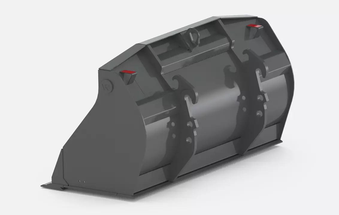 Weidemann attachment earth bucket with interchangeable cutting edge, Studio