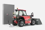Weidemann telehandler T4512e charging station, studio